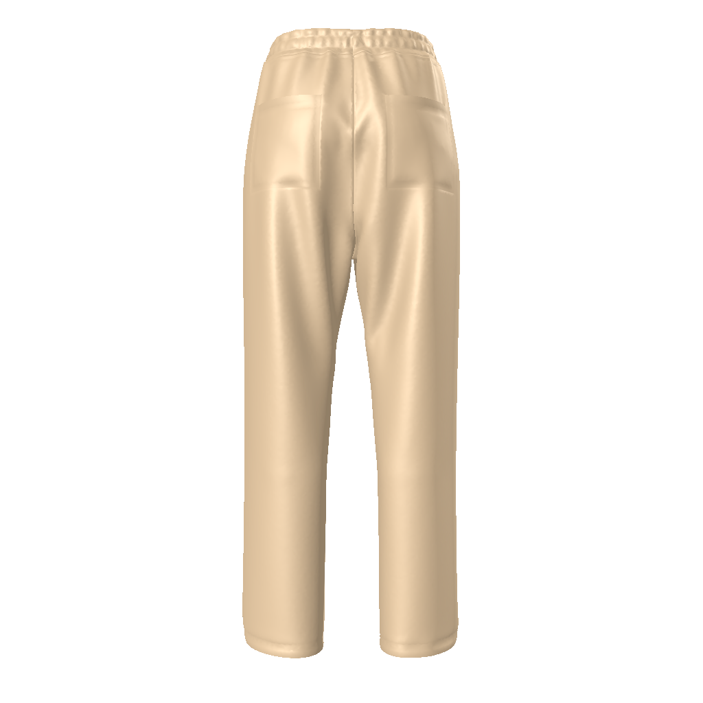 ORANGE PAISLEY---WHITE/BROWN/TAN Unisex Straight Leg Pants-SMALL-4XL