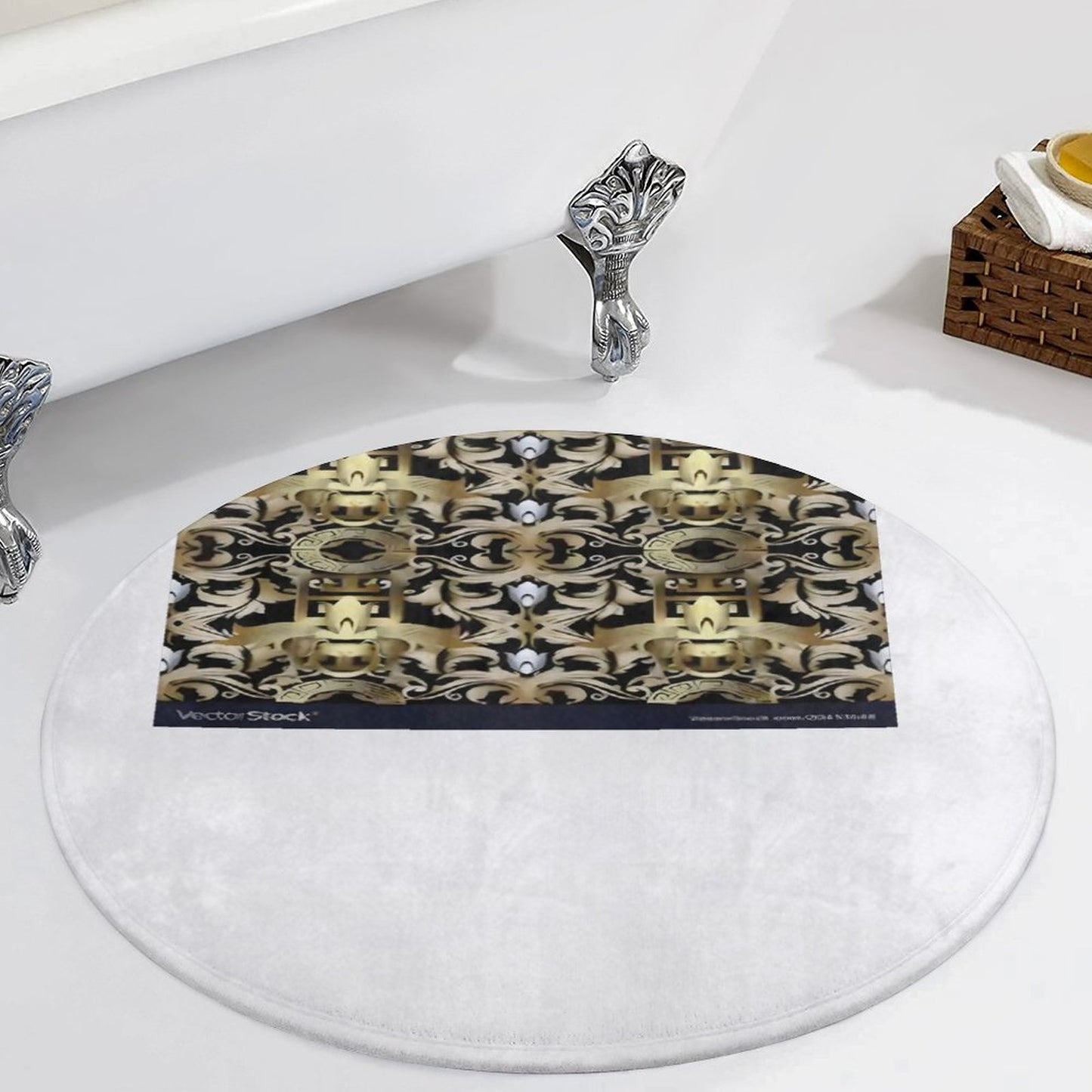 Round Coral Velvet Warm Floor Mat