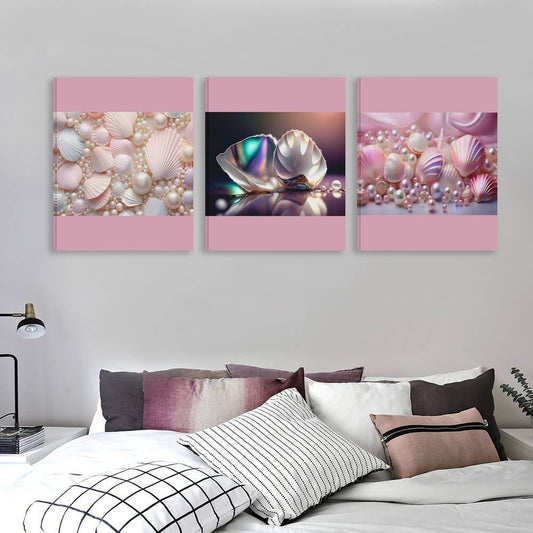 Vertical Multicolor Framed Wall Art-4:5 Aspect Ratio-SEASHELLS
