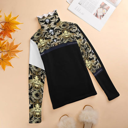 Women Long Sleeve Turtleneck Sweater MY08 (All-Over Printing)
