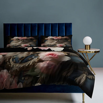 3-Piece Bedding Set-86"×70"/ 218×177cm (Dual-sideded Printing)