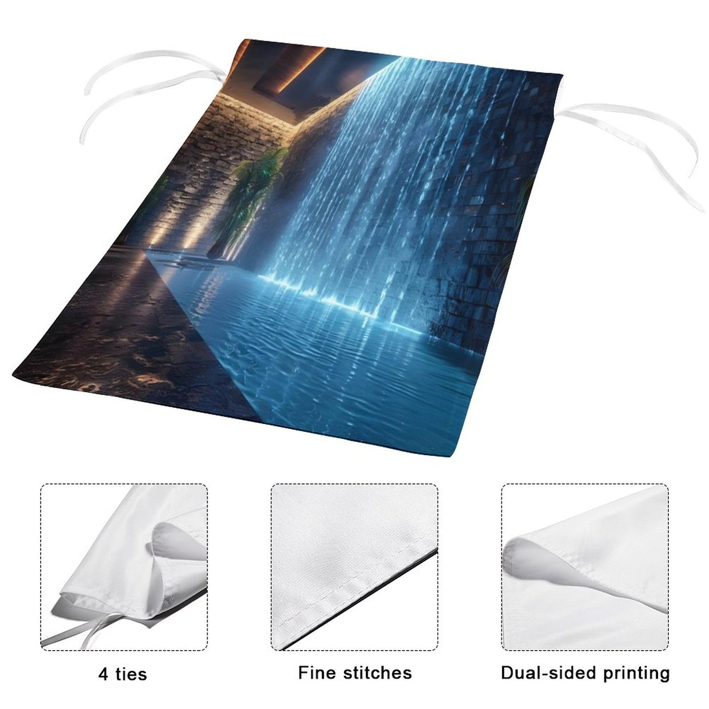 WALL WATERFALL Garden Flag (2 Pics on 2 Sides)-12"x18"