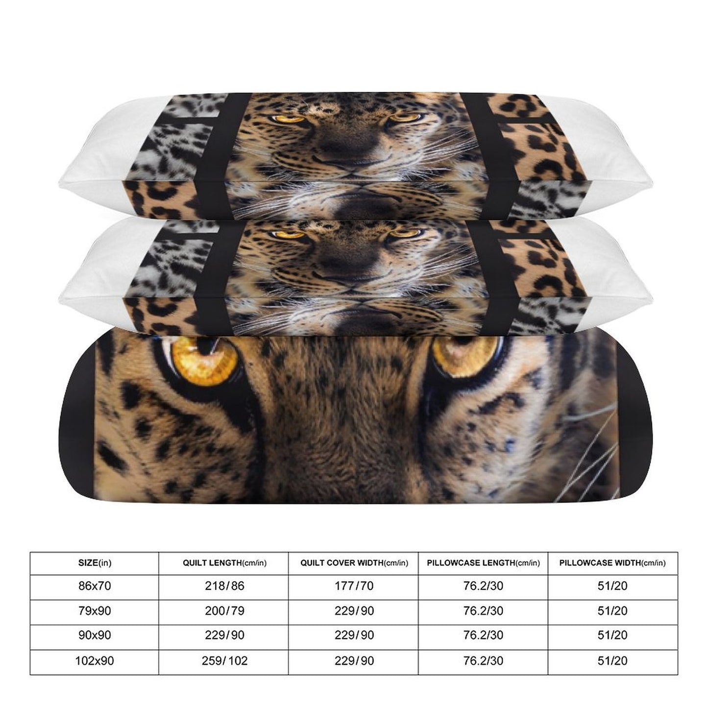 3-Piece Bedding Set-102"x90"/ 259x229cm (Dual-sided Printing)