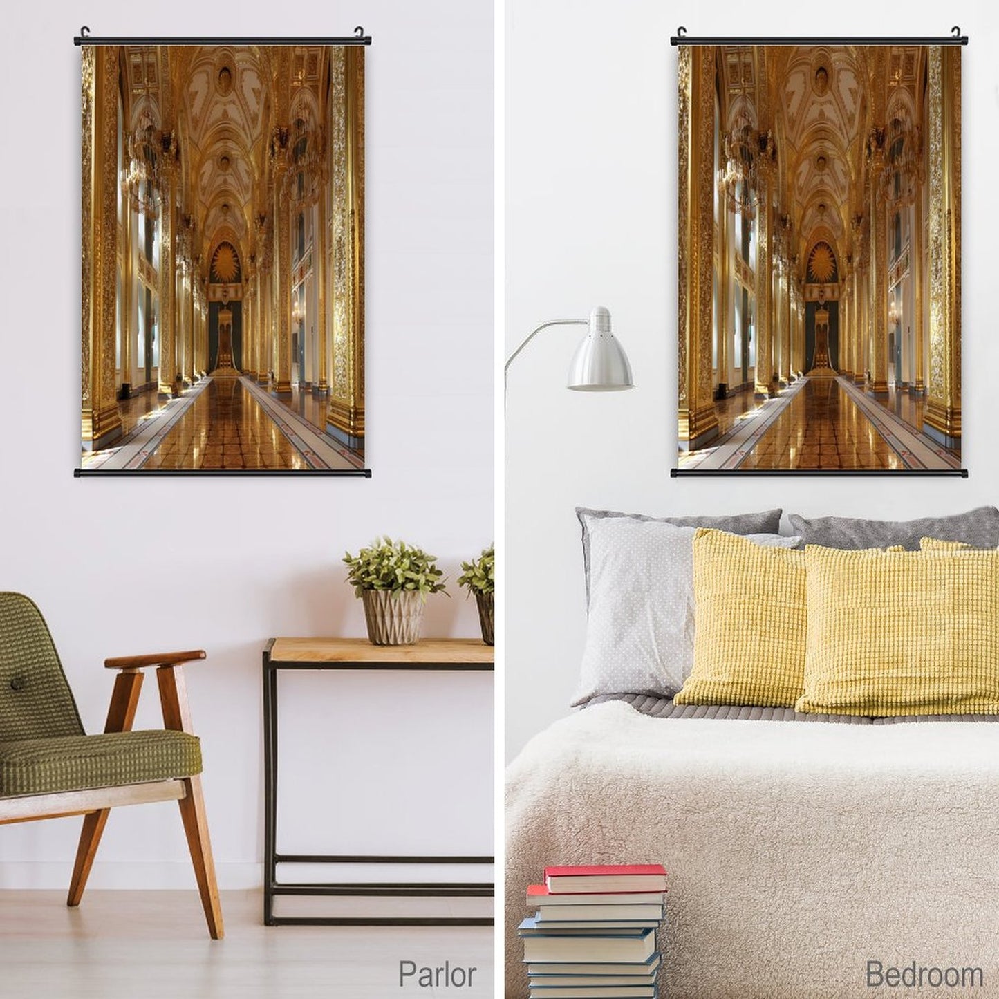 Canvas Hanging Poster with Scrolls-16"x24"/ 40x60cm