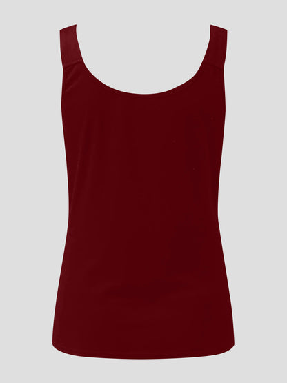 Full Size Lace Detail Sweetheart Neck Tank (white/royal blue/black/burgundy/dark gray)-S-3XL