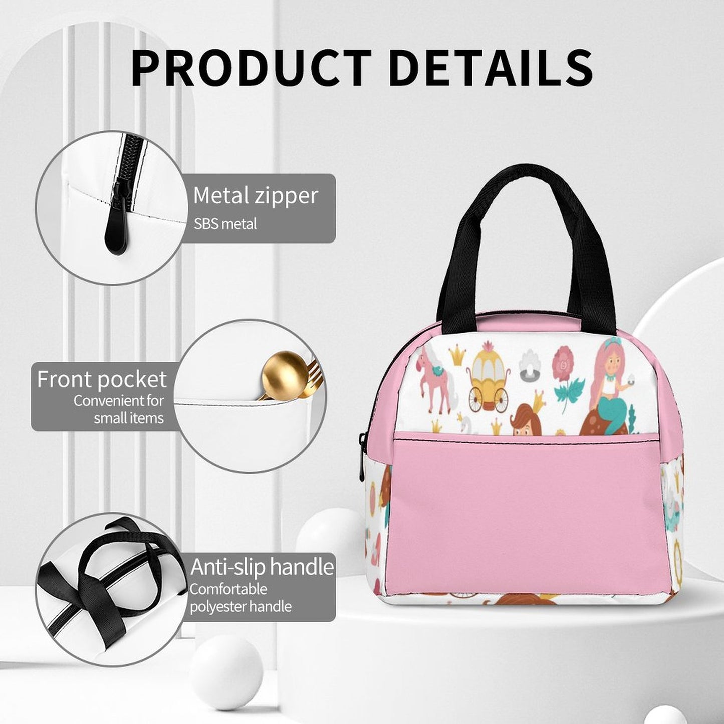 Insulated Lunch Bag with Pocket (All-Over Printing)