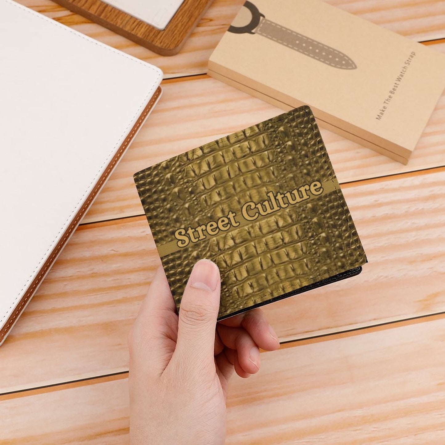 STREET CULTURE Alligator Leather Card Holder Wallet