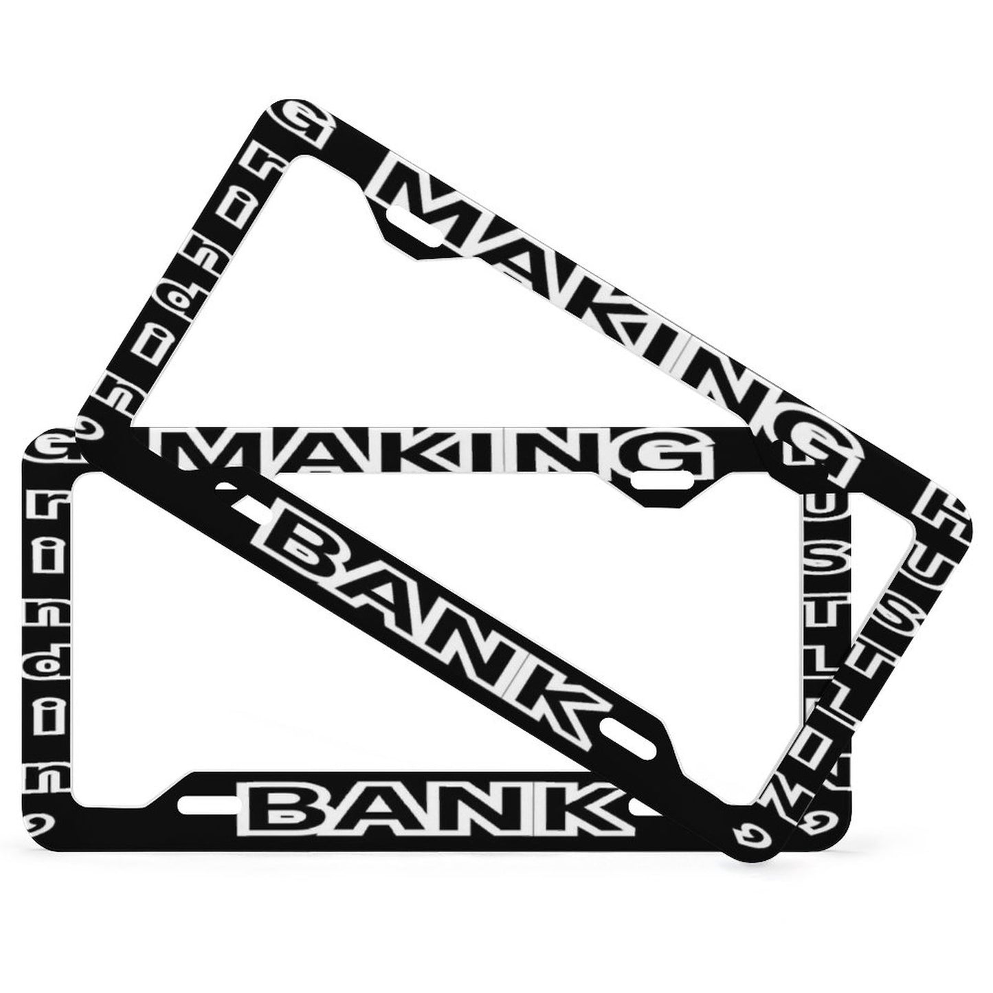 License Plate Frame with 4 Flat Holes(1 Pair)