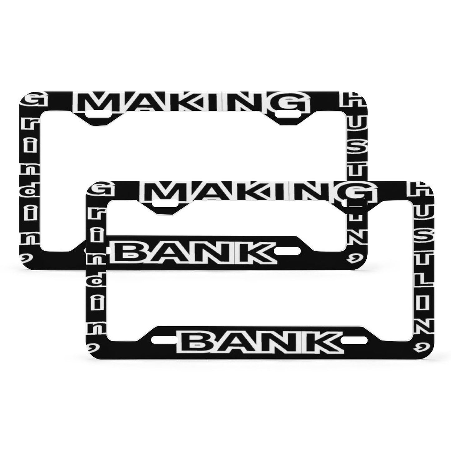 License Plate Frame with 4 Flat Holes(1 Pair)