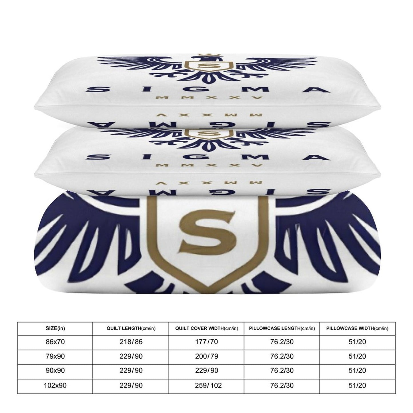 3-Piece Bedding Set-90"x90"/ 229x229cm (Dual-sided Printing)