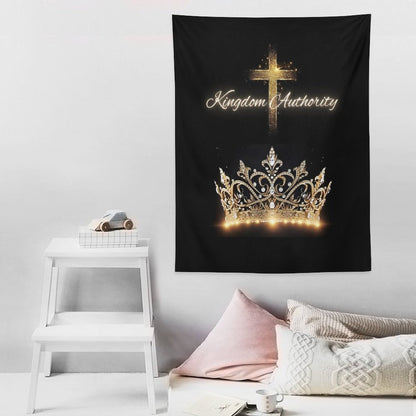 Wall Art with Vertical Tapestry