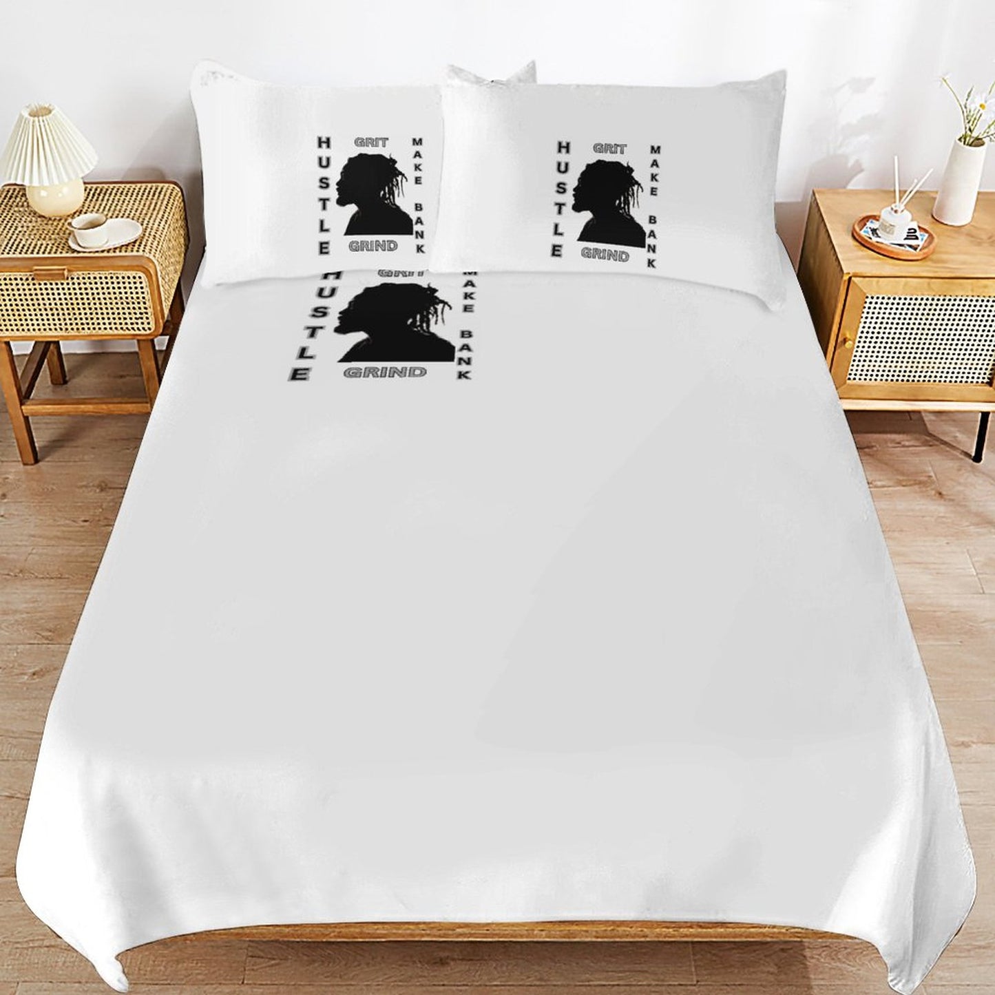 3-Piece Bedding Set-90"x90"/ 229x229cm (Dual-sided Printing)