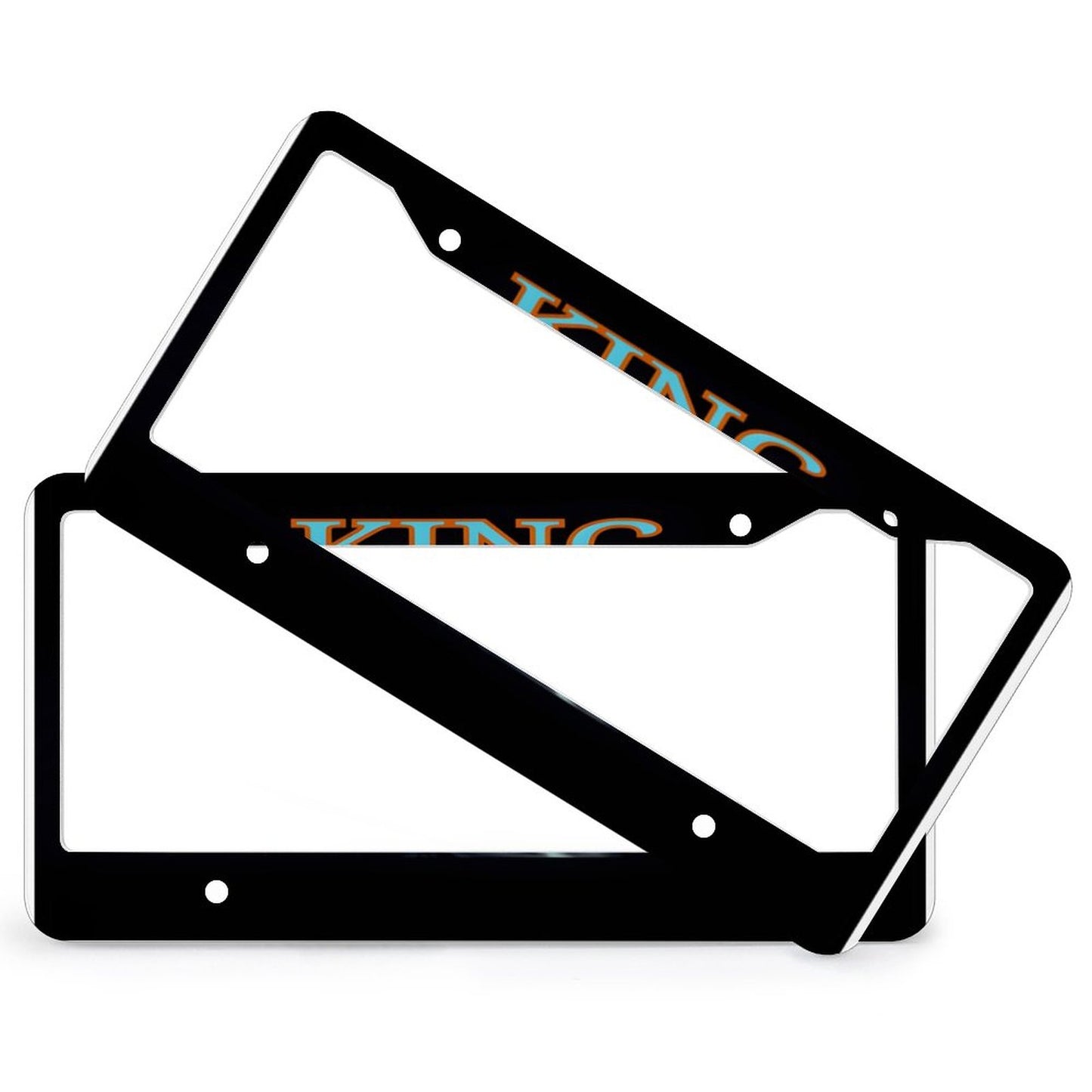 License Plate Frames with 4 Round Holes (1 Pair)