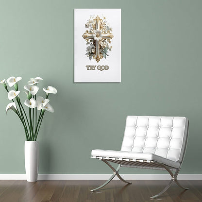 Framed Wooden Poster Hanging (Vertical 2:3)-8x12 inch-TRY GOD
