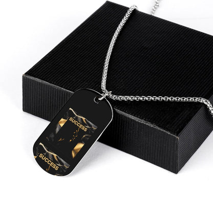 Memorial Necklace with Titanium Steel Square Pendant
