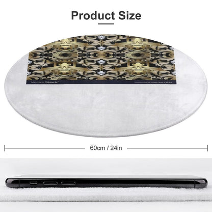 Round Coral Velvet Warm Floor Mat