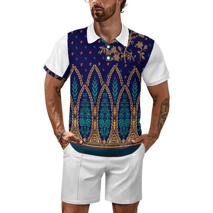 200gsm Short Sleeve Men's POLO Shirt Set A46TZ (All-Over Printing)