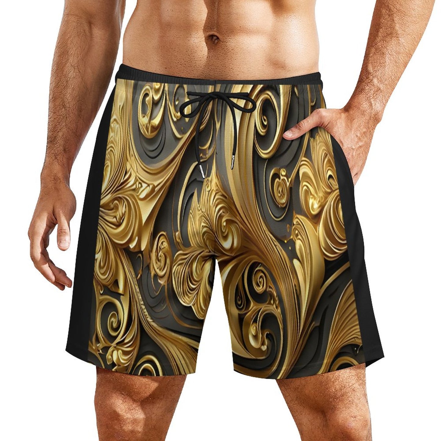 Men's Beach Shorts with 4 Pockets