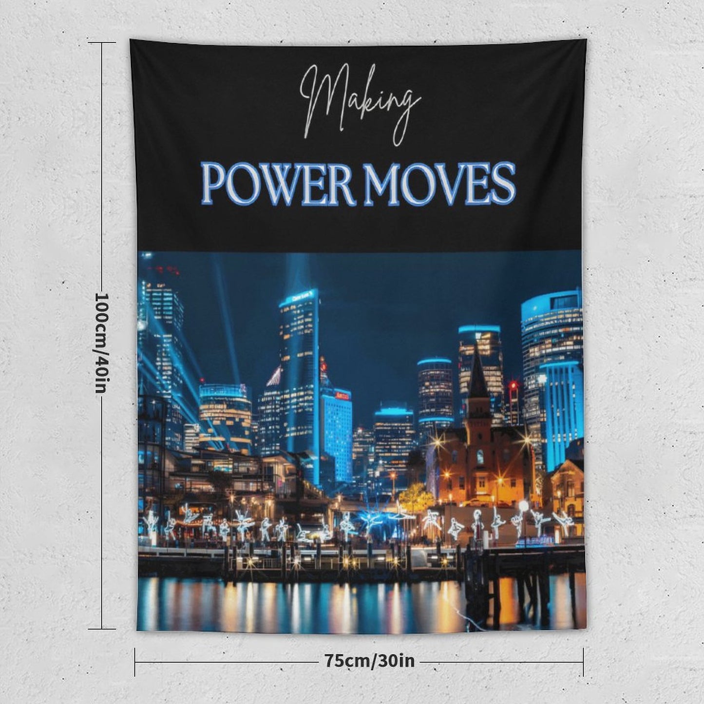MAKING POWER MOVES Wall Art with Vertical Tapestry