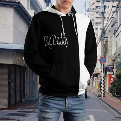 Men's Cool Hoodie with Double-layer Cap- S-6XL-BIG DADDY b/w