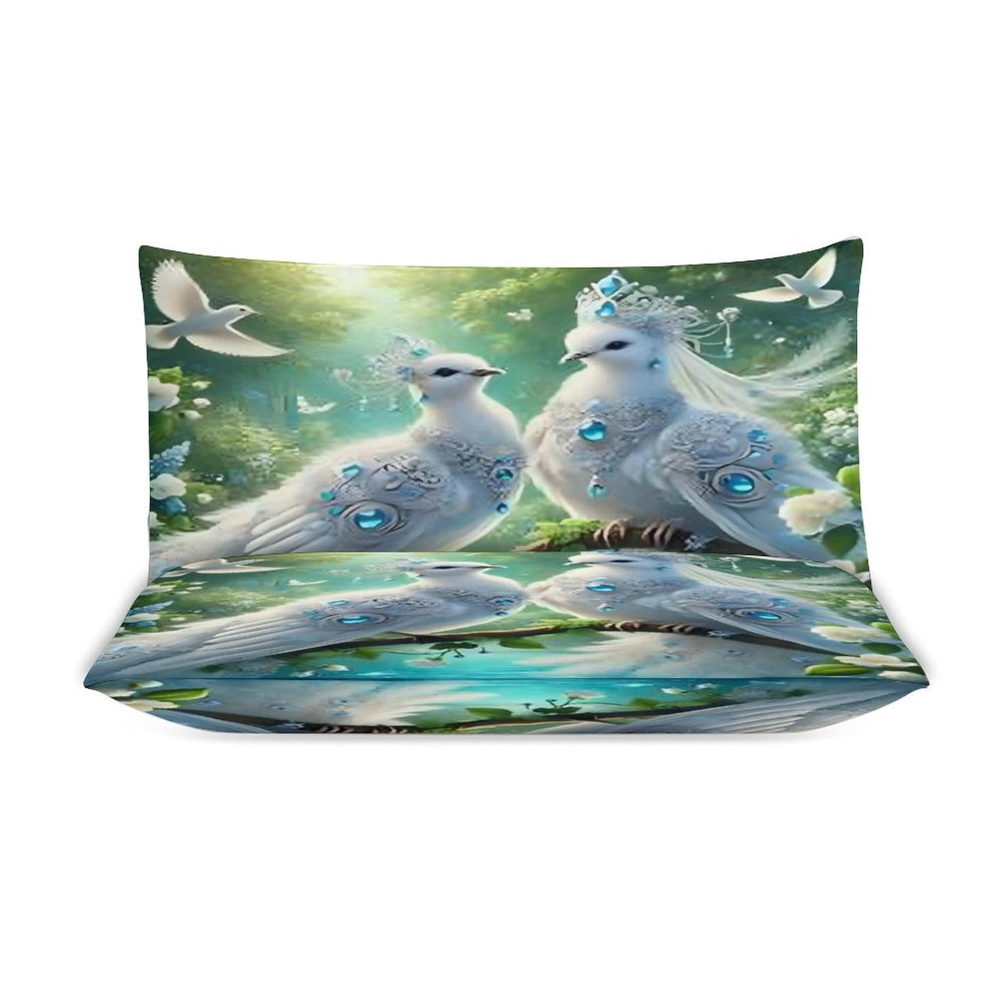 3-Piece Bedding Set-90"x90"/ 229x229cm (Dual-sided Printing)