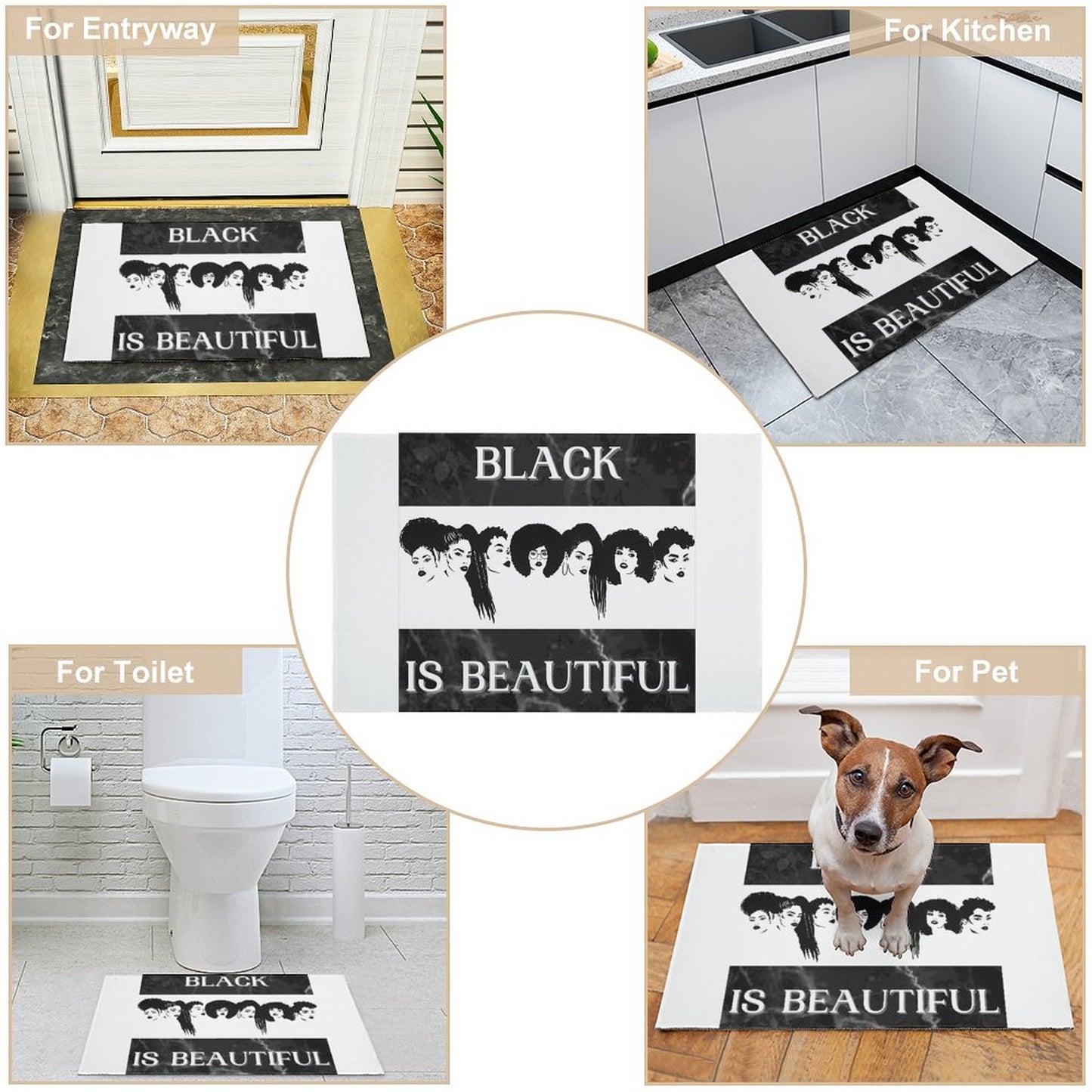 Crystal Velvet Bedroom Floor Mat