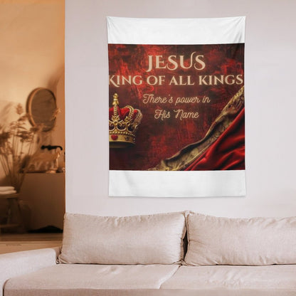 Wall Art with Vertical Tapestry