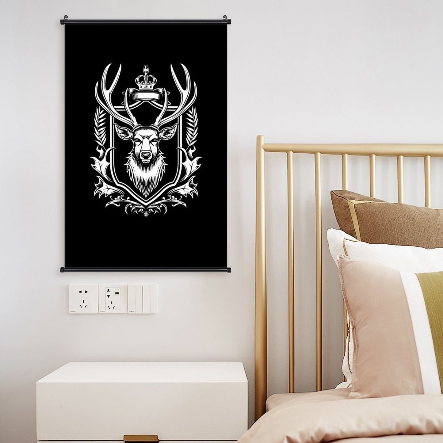 Canvas Hanging Poster with Scrolls-16"x24"/ 40x60cm
