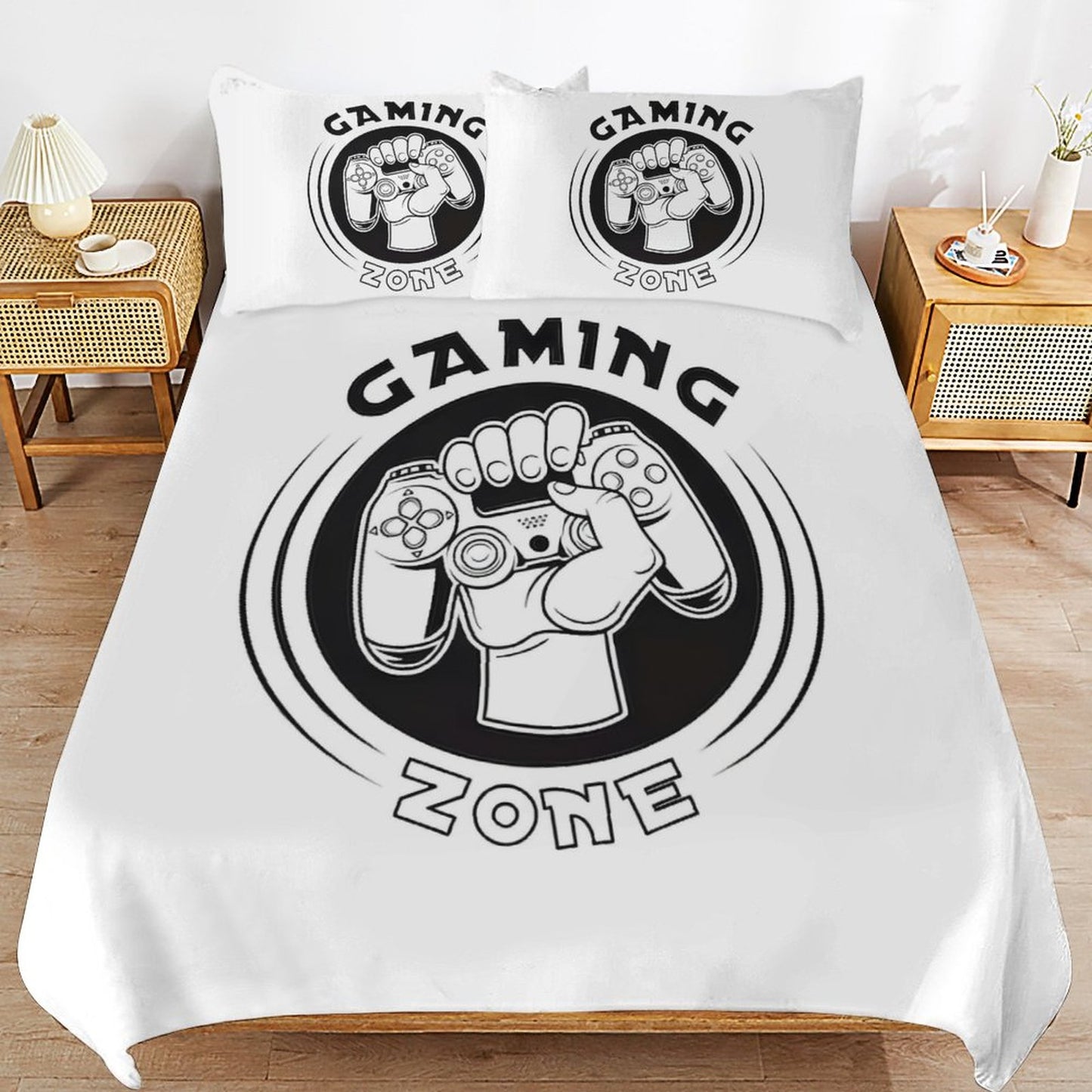 3-Piece Bedding Set-102"x90"/ 259x229cm (Dual-sided Printing)