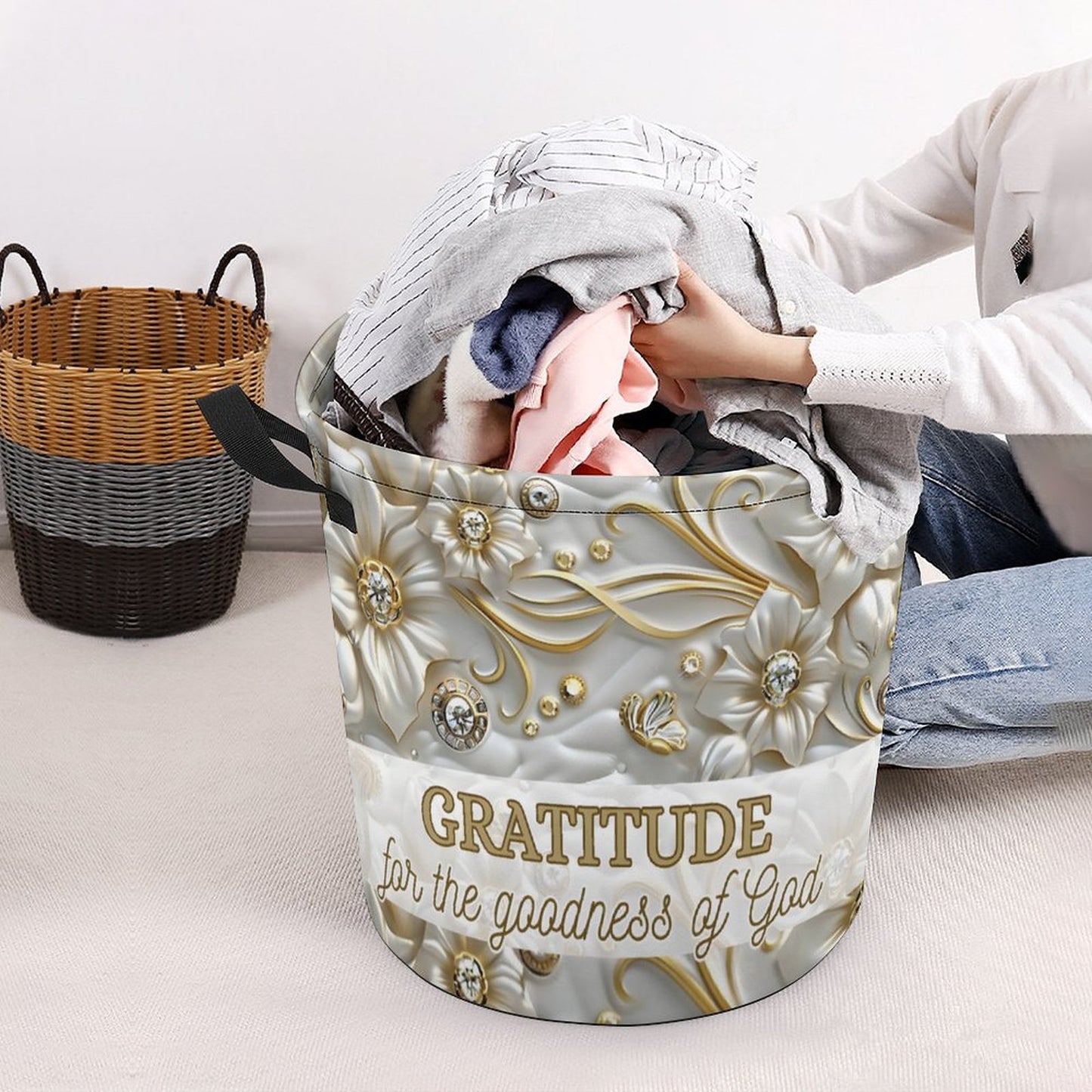 Oxford Collapsible Laundry Basket
