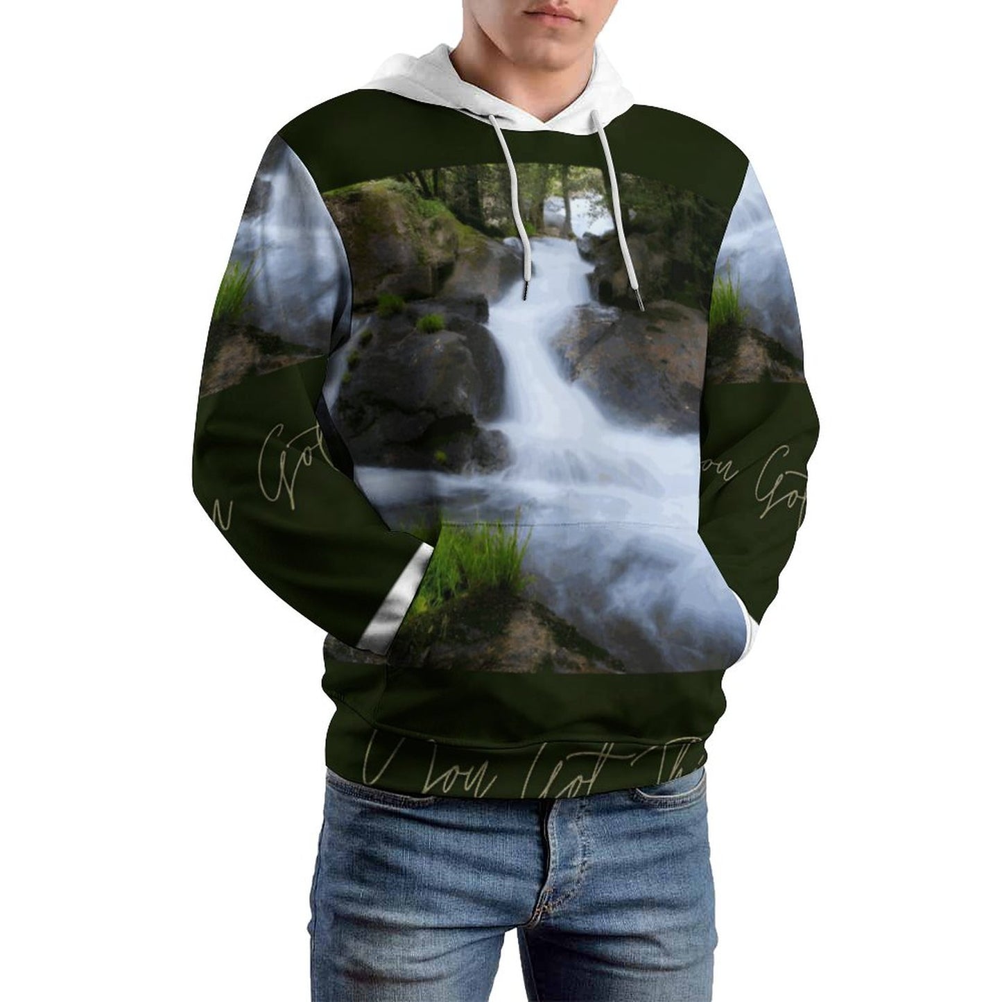 230gsm Men's Cool Hoodie with Double-layer Cap (All-Over Printing)