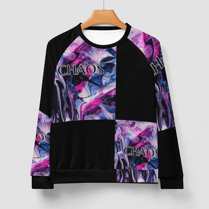 CHAOS Men's Crewneck Raglan Sweatshirt-SMALL-5XL
