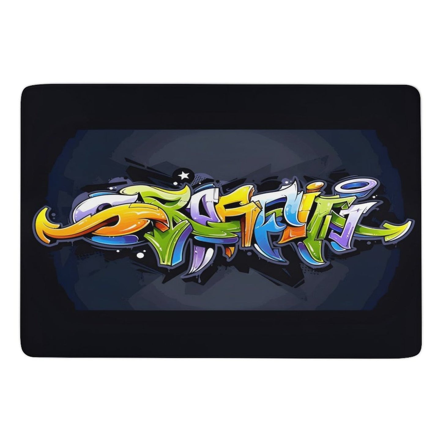 COLORFUL GRAFFITI Coral Velvet LARGE Floor Mat for Home (LR/BR)-60"x40" (anti-skid)
