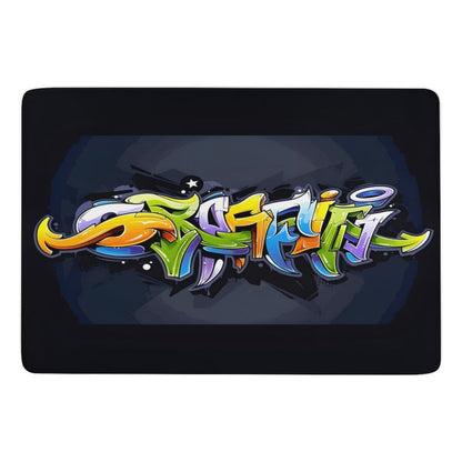 COLORFUL GRAFFITI Coral Velvet LARGE Floor Mat for Home (LR/BR)-60"x40" (anti-skid)