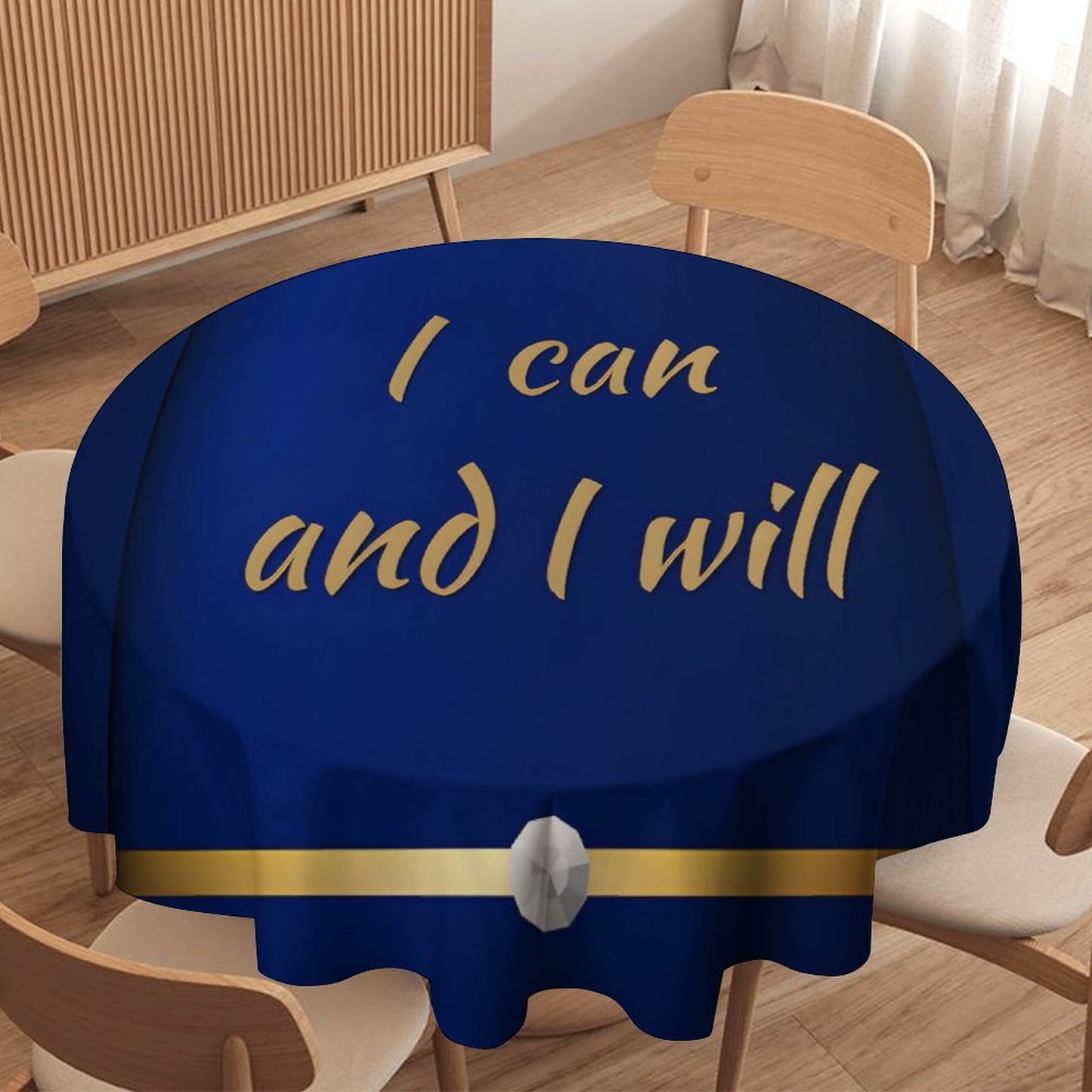 Round Tablecloth on Round Table