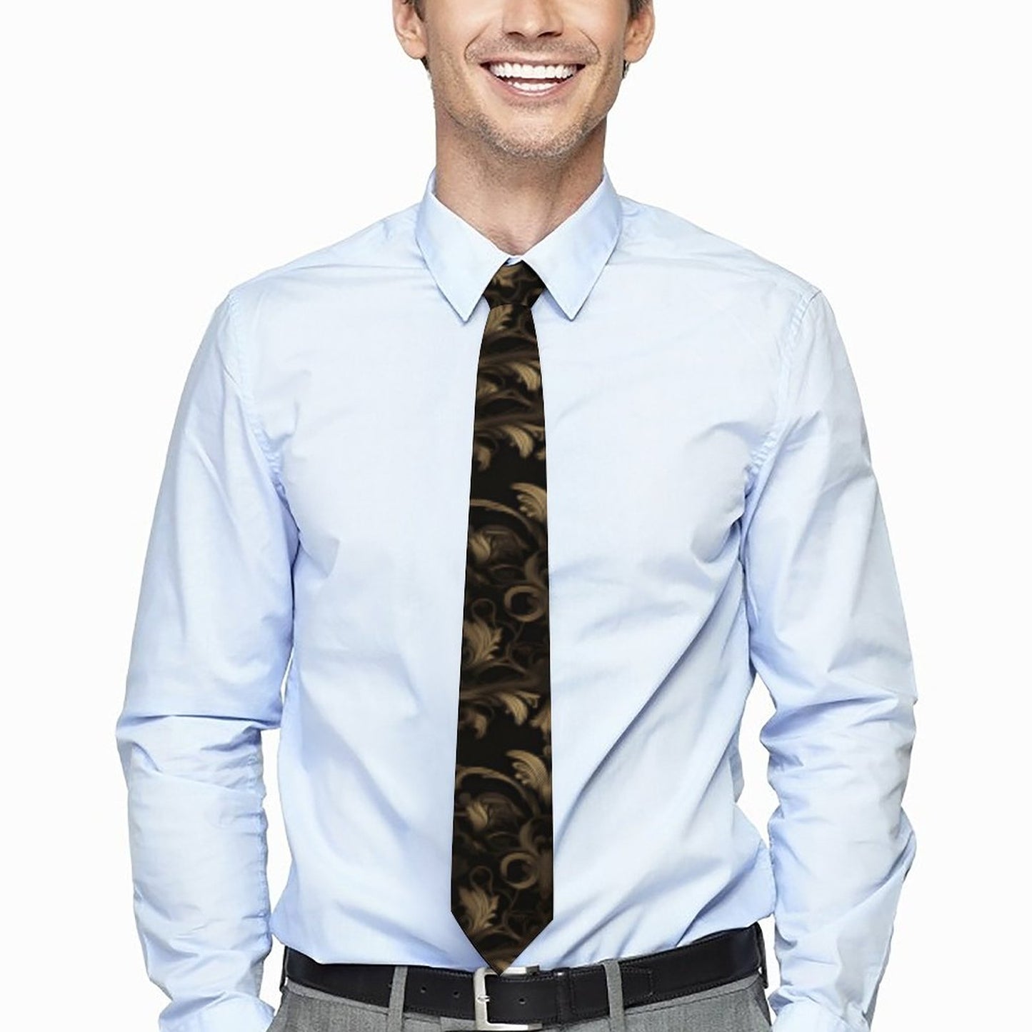 BLACK & GOLD ACCENT Men's Formal Tie