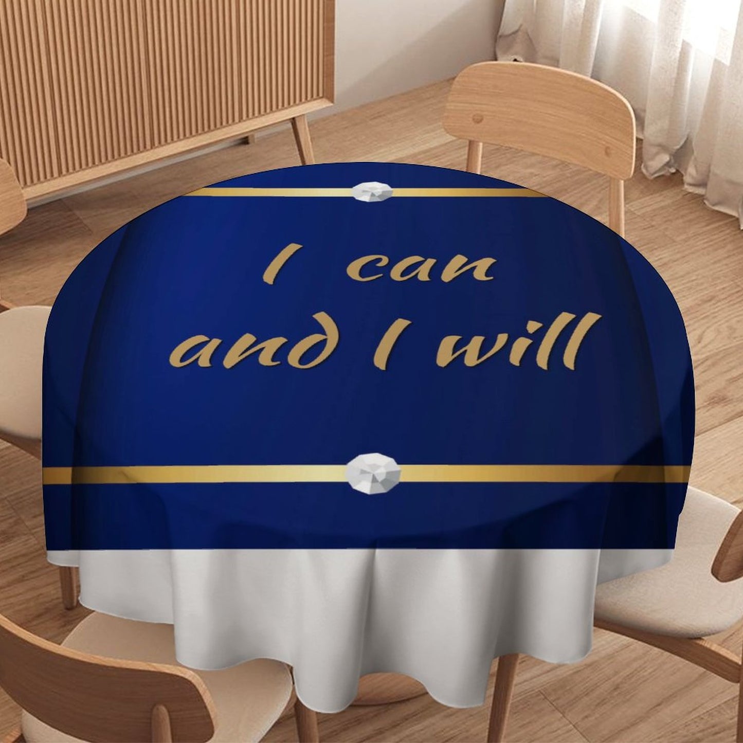 Round Tablecloth on Round Table
