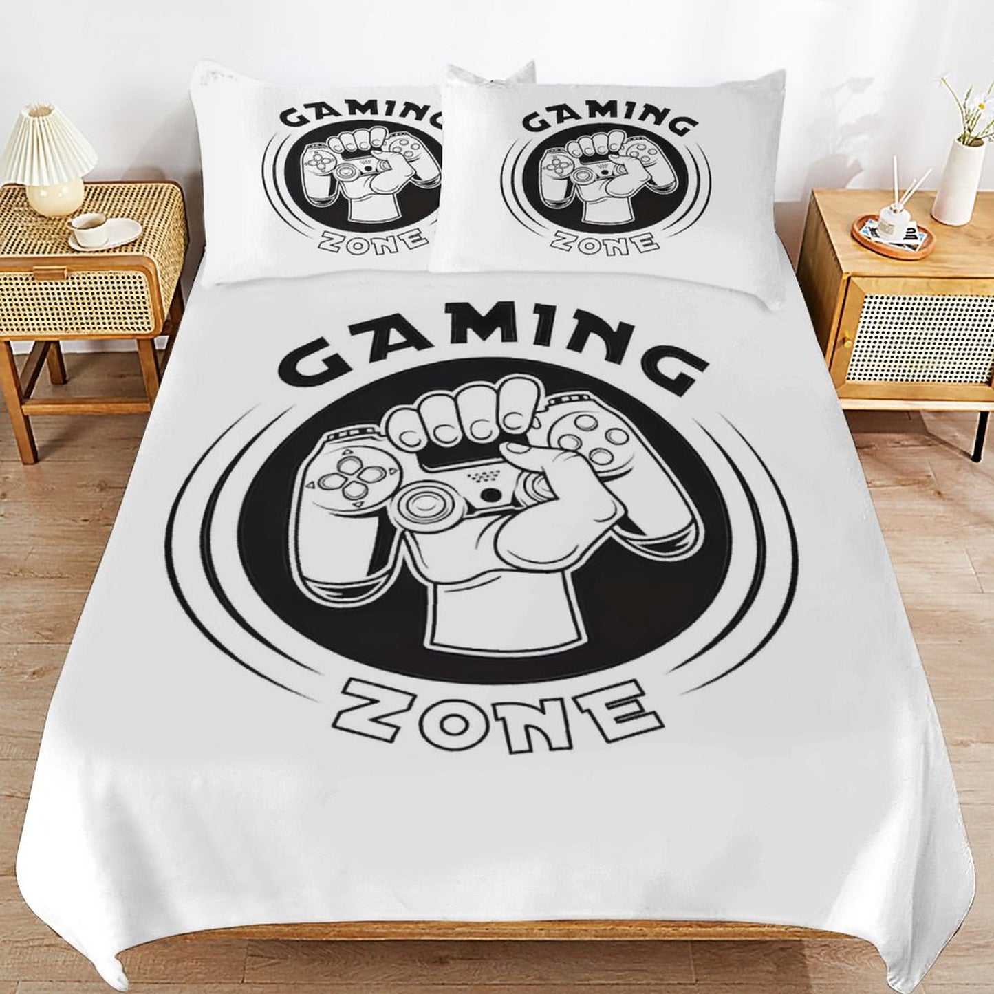 3-Piece Bedding Set-102"x90"/ 259x229cm (Dual-sided Printing)