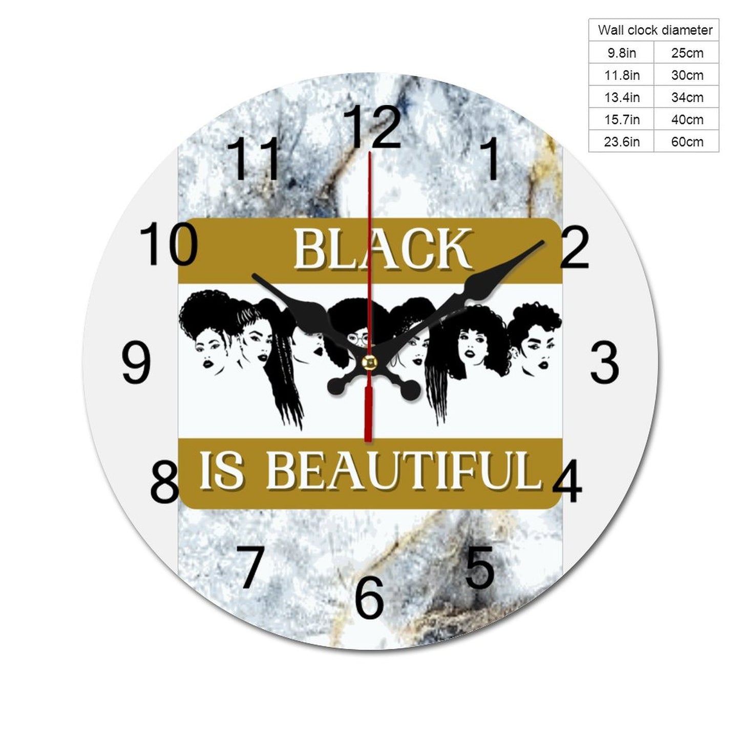 Concise Silent Wooden Wall Clock-9.84"x9.84"/ 25x25cm