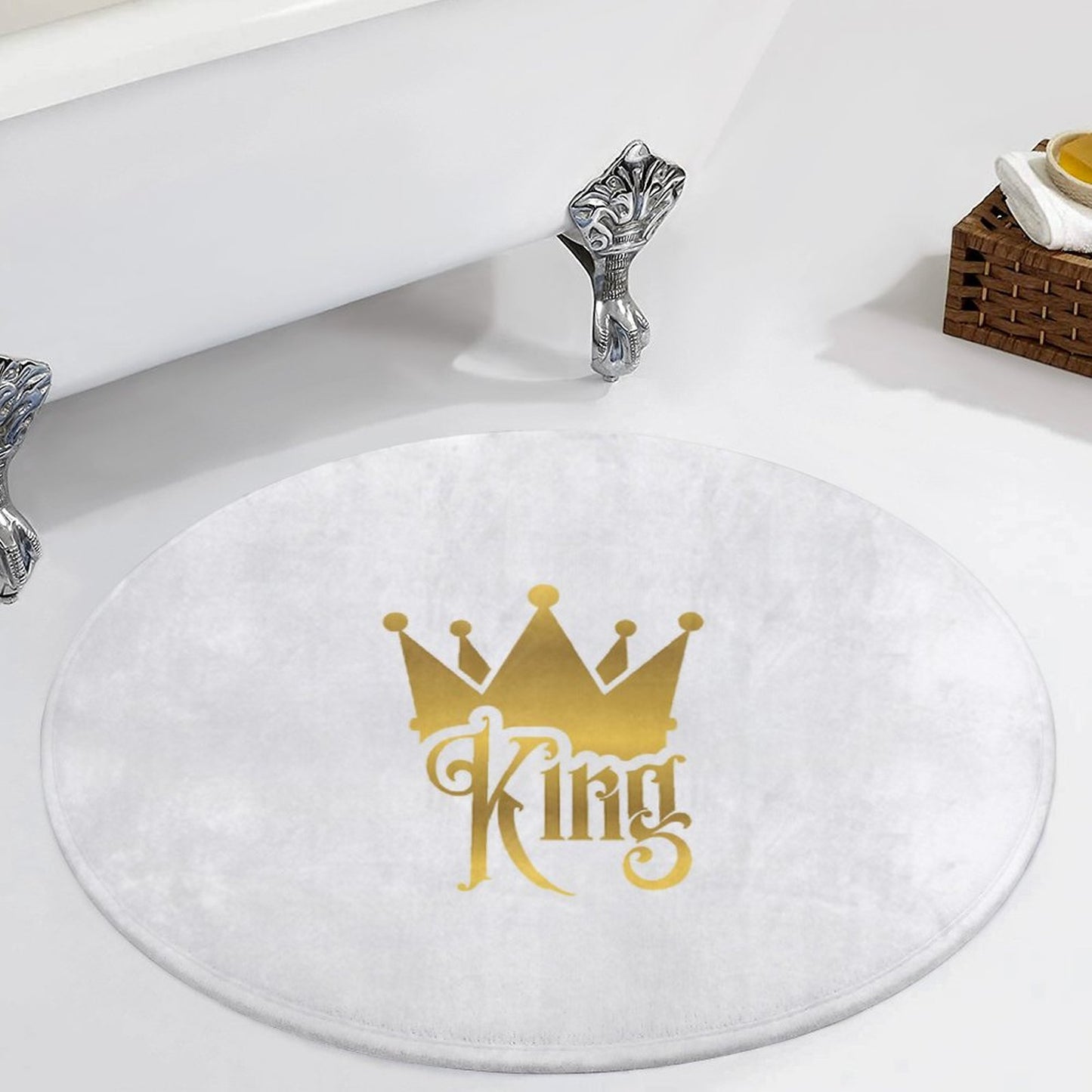 Round Coral Velvet Warm Floor Mat