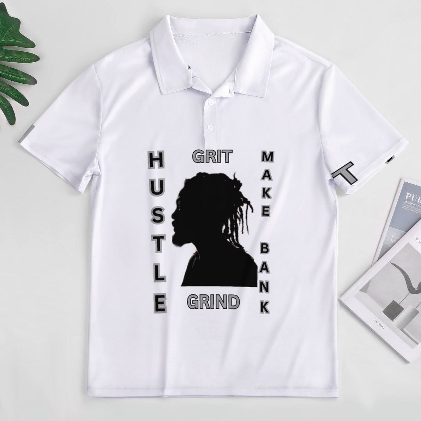 Custom Polo Shirts with All-Over printing Design Straight B612