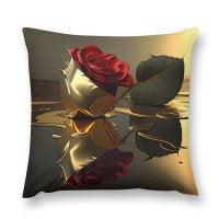 Plush Pillowcase Set of 4-ROSE ON GOLD