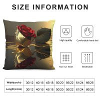 Plush Pillowcase Set of 4-ROSE ON GOLD