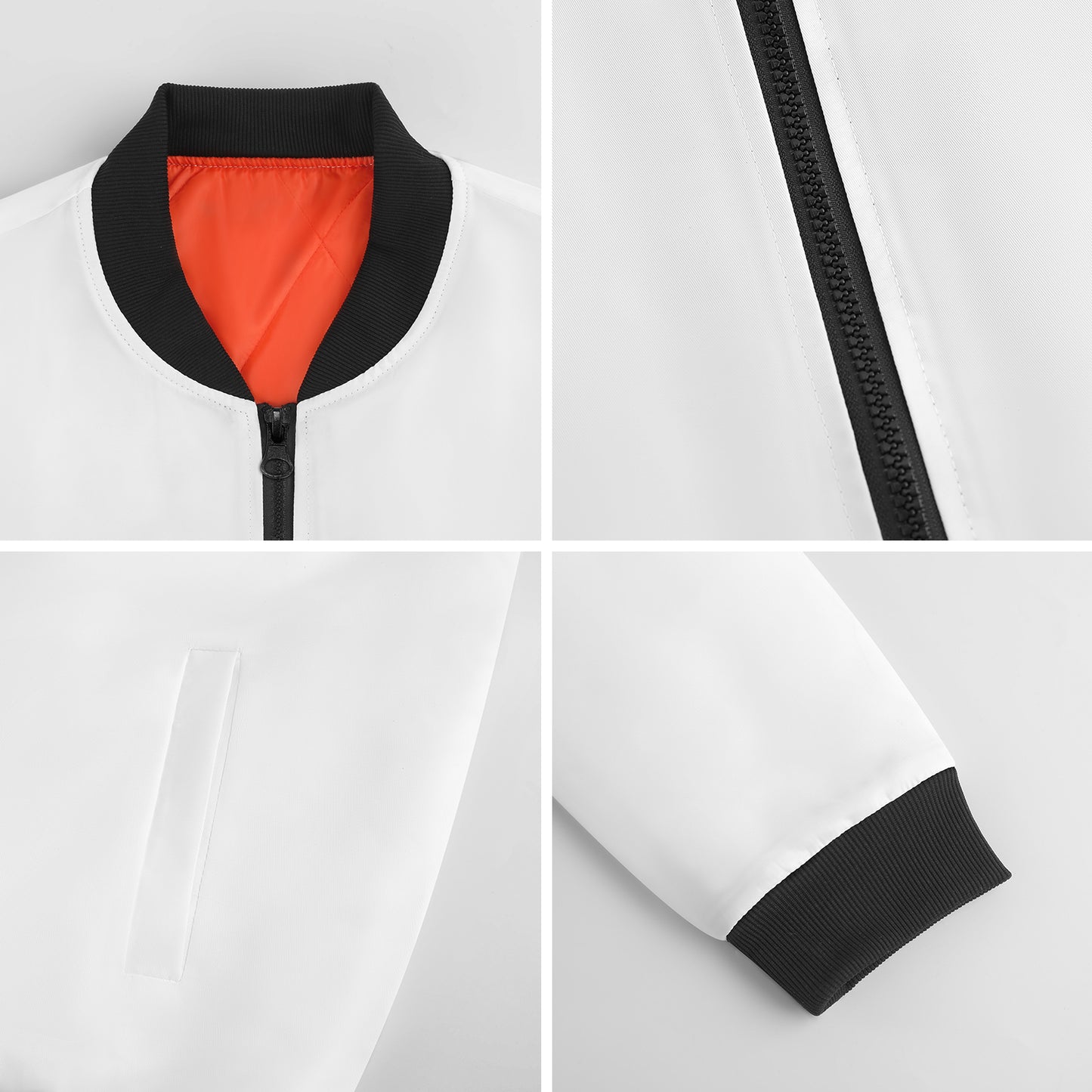 180gsm Zipper Bomber Jacket(All-Over Printing)