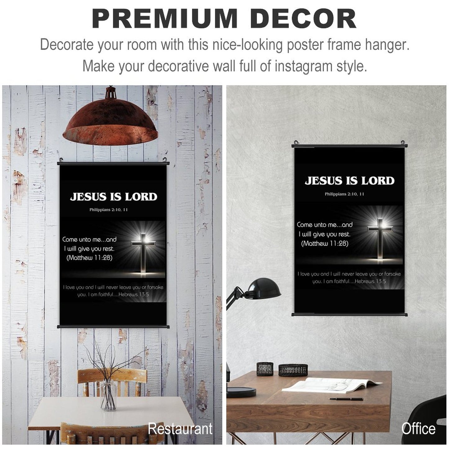 Canvas Hanging Poster with Scrolls-16"x24"/ 40x60cm