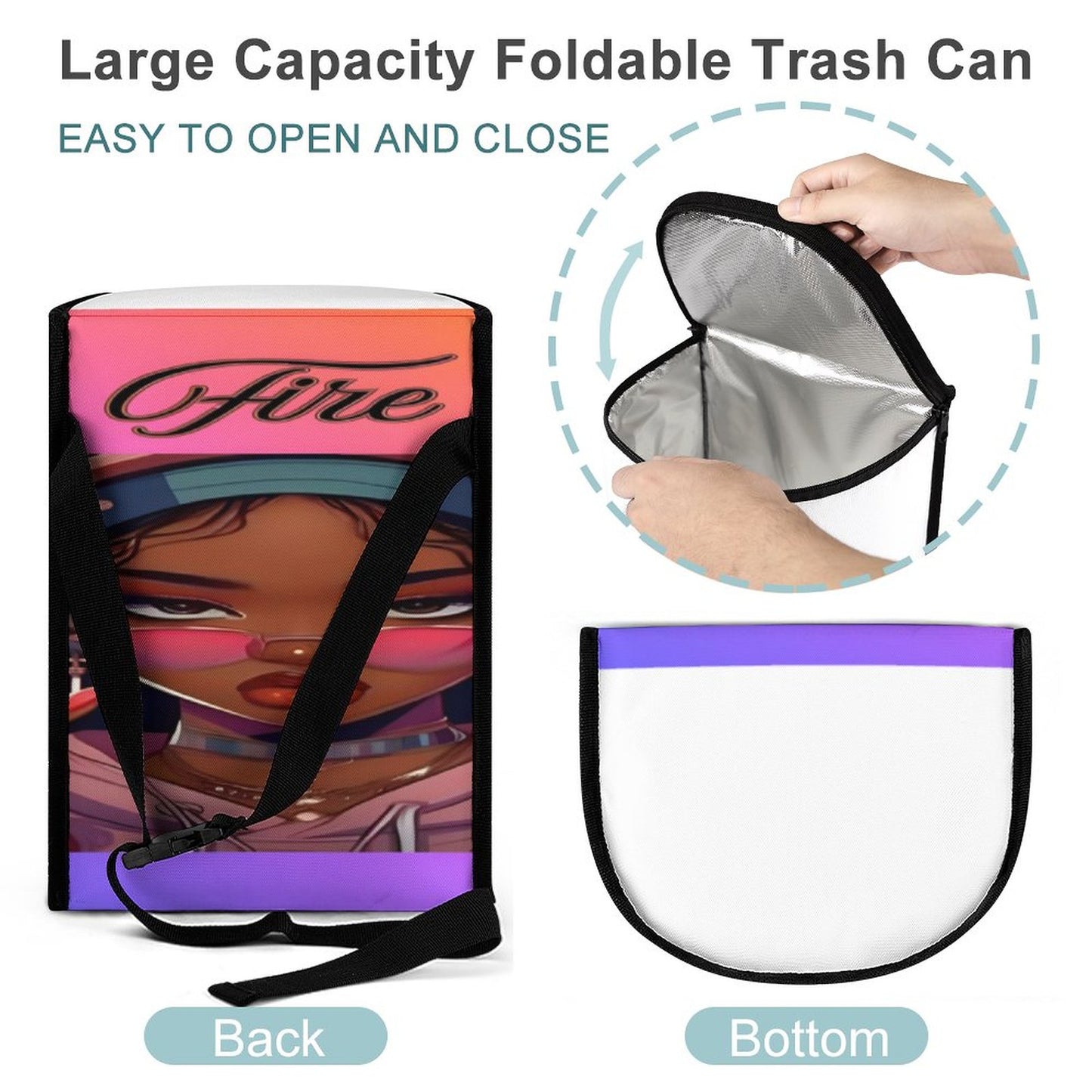 Collapsible Car Trash Bin