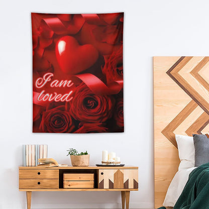 Wall Art with Vertical Tapestry