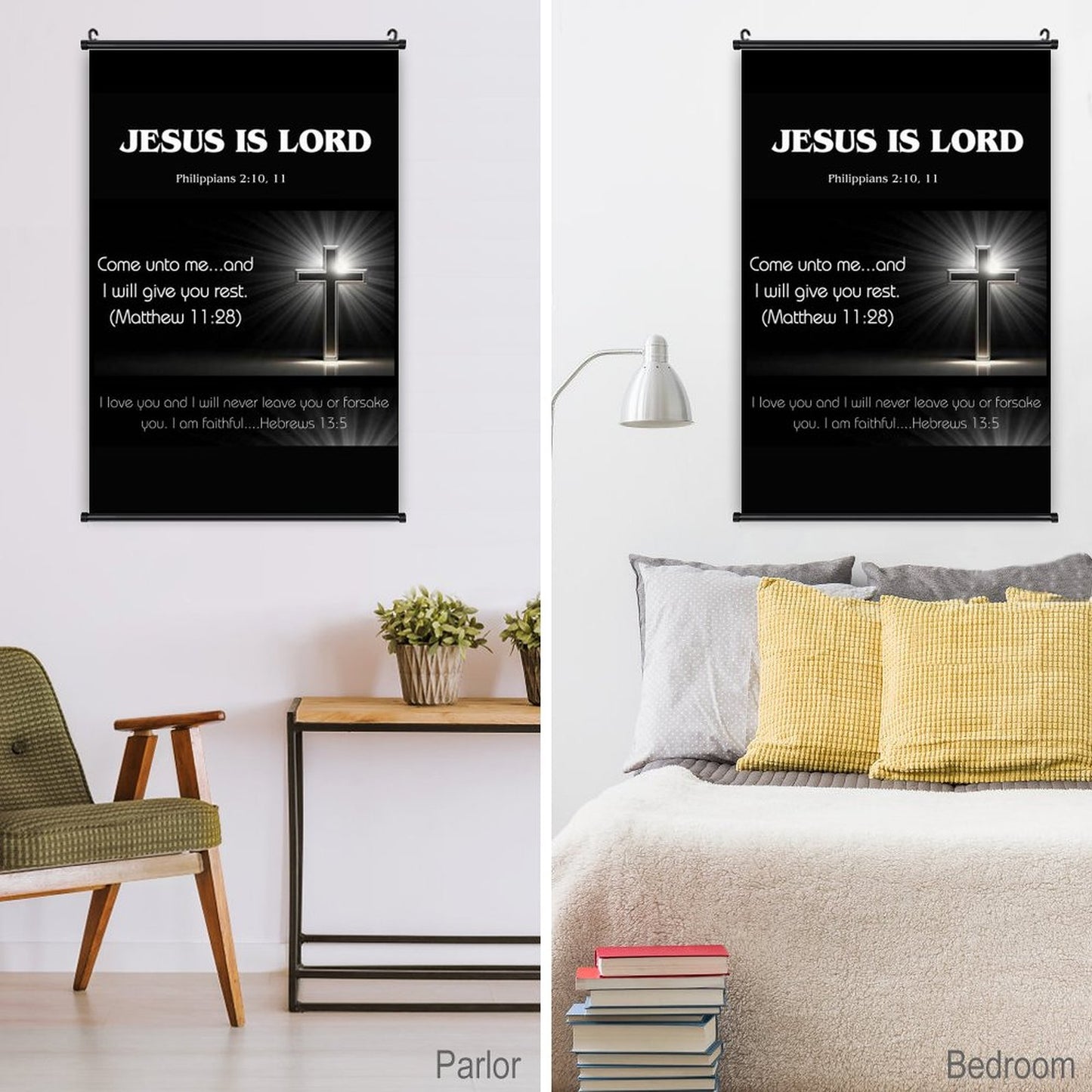 Canvas Hanging Poster with Scrolls-16"x24"/ 40x60cm