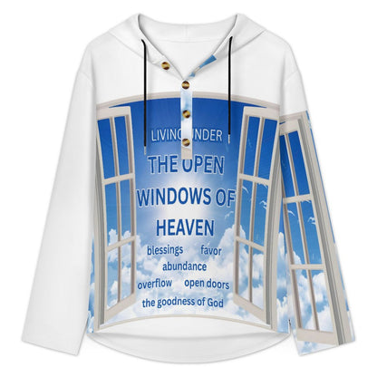 200gsm Men's Button Hooded Sweatshirt(All-Over Printing)