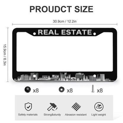 License Plate Frames with 4 Round Holes (1 Pair)